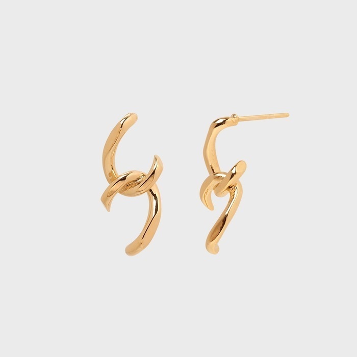 HALF CHAIN RING おしゃれ イヤリング アイドル愛用ブランド 韓国人気 韓国ファッション