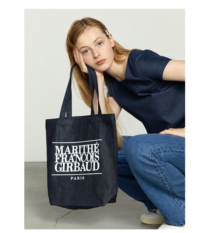 【MARITHEFRANCOISGIRBAUD】 CLASSIC LOGO ECO BAG : DARK BLUE