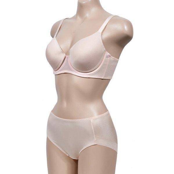 青少年用下着 シンプル 二重 フルカップ ウイング ワイヤー モールド ブラパンティセット Dカップ ベーシック ブラセット
