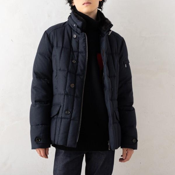 ダウンジャケット コート シーロ ネイビー メンズ SIRO L V1980