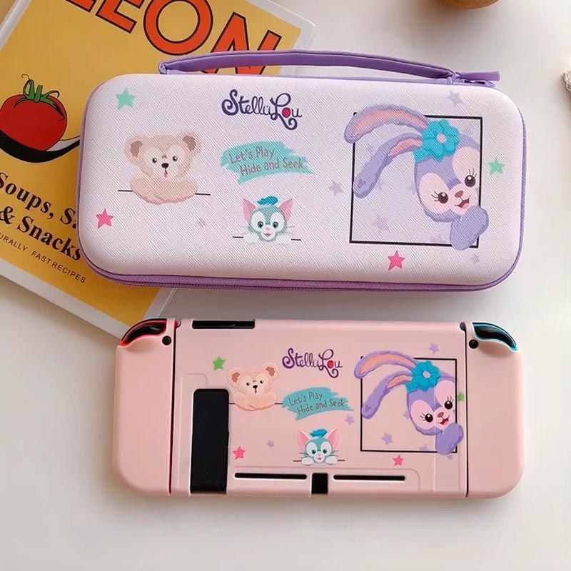 カートゥーン スター デロ ダッフィー スイッチ ゲーム コンソール ソフト シェルパーム ゲーム LED 保護ケース 収納バッグ付き 7,295円