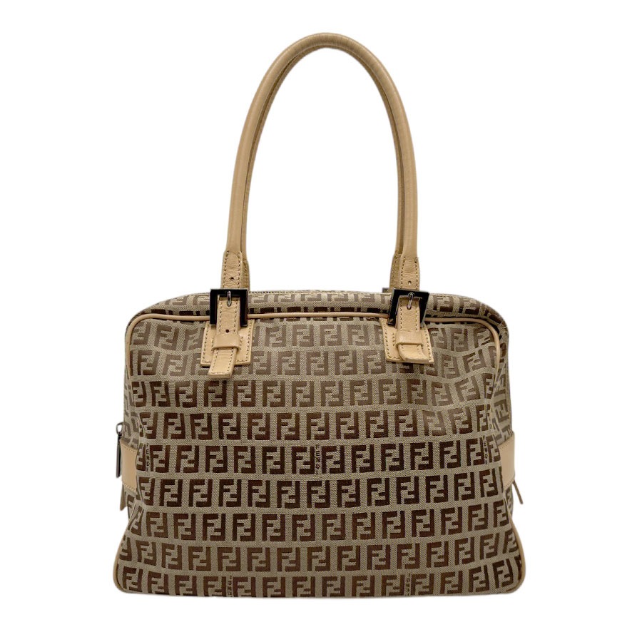 フェンディ FENDI ハンドバッグ ズッキーノ キャンバス/レザー ブラウン/ベージュ レディース z3165