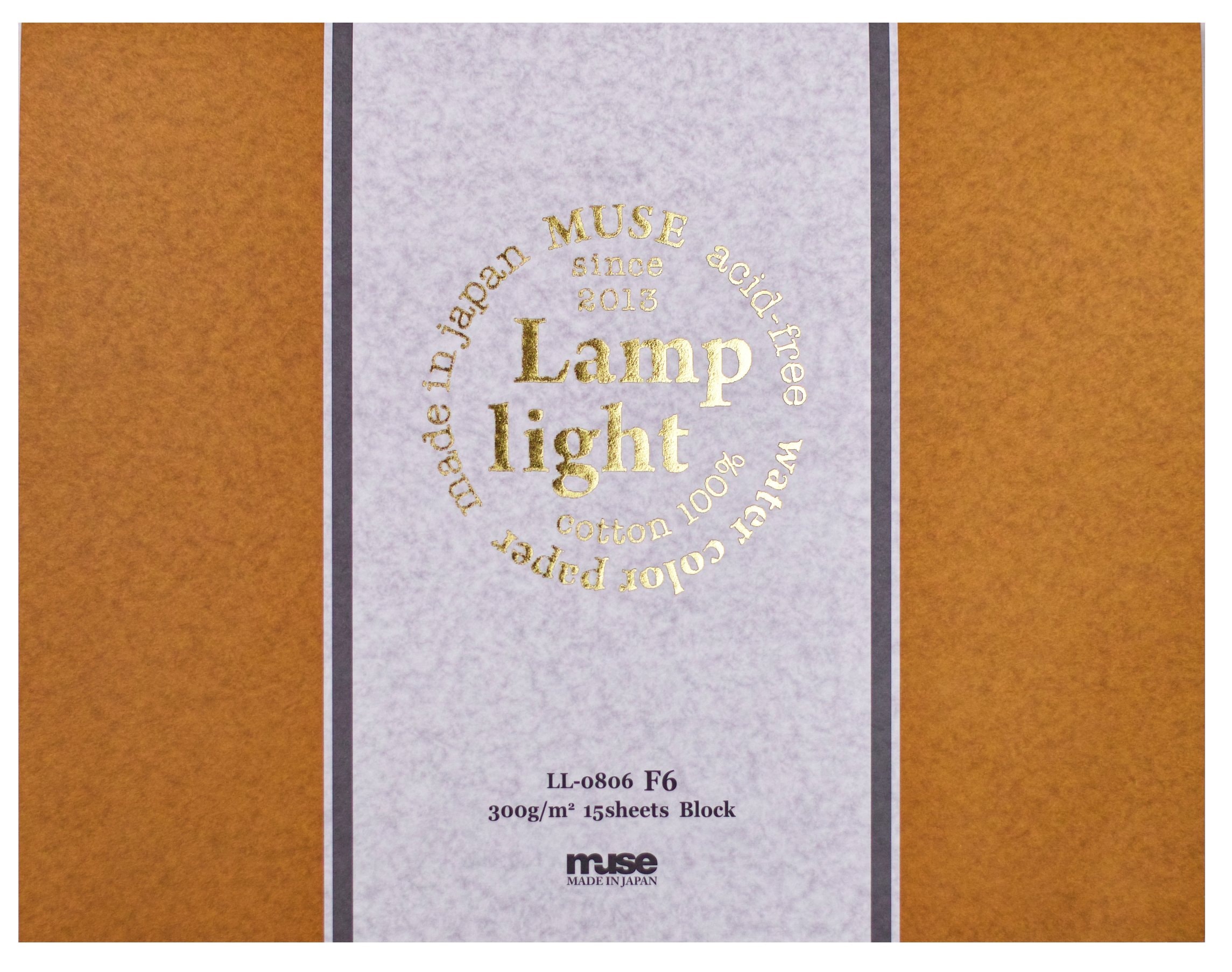 ミューズ 水彩紙 ランプライトブロック F6 300ｇ ホワイト 15枚入り LL-0806 F6