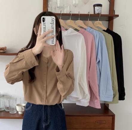 春の新しいデザインセンスニッチは甘く塩怠zyゆるいカジュアルなシャツのトップになります 5,399円