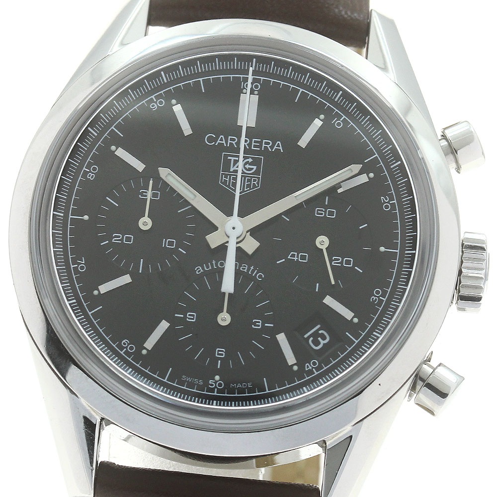 タグホイヤー TAG HEUER CV2111.FC6180 カレラ デイト クロノグラフ 自動巻き メンズ 保証書付き_880491【中古】