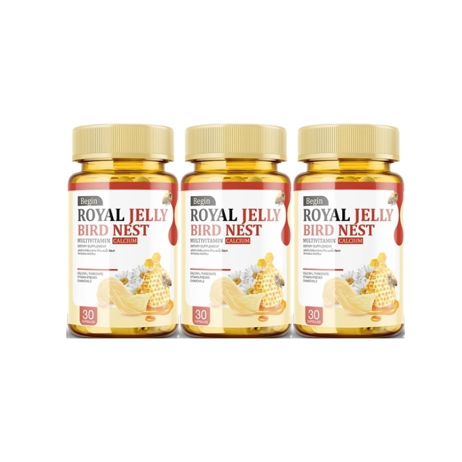 Begin ROYAL JELLY BIRD NEST 1 BOTTLE / 20 CAPSULES x 3 BOTTLES