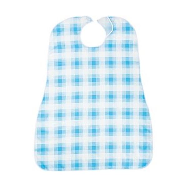（まとめ）カネモ商事 LOr食事用エプロンブルーチェック 1セット（5枚）[x3セット]
