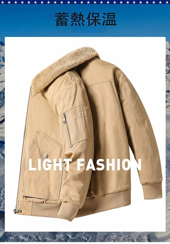 ミリタリージャケット ジャケット メンズ ブルゾン 防寒着 ボアジャケット 暖かい 裏ボア 裏起毛 30代 40代 50代 アウター メンズファッション 通勤 通学 厚手 秋冬 冬物 防寒着 冬服 冬