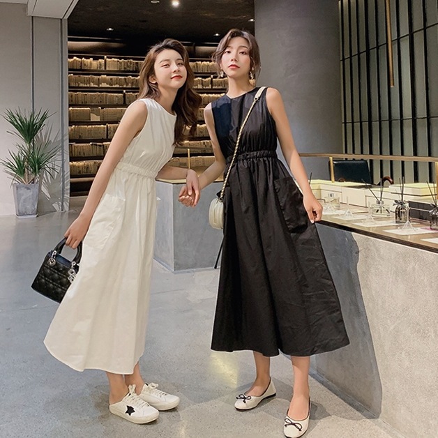 ワンピース フレアワンピース ロング ロング丈 マキシ マキシ丈 ノースリーブ ラウンドネック フレア セミフレア Aライン ベルベット 大人可愛い きれいめ シンプル カジュアル 大人 上品