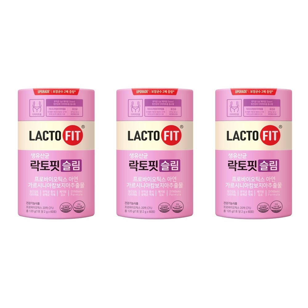 LACTOFIT 生乳酸菌 スリム 2g 60包 3個セット ( ダイエット / 乳酸菌 / 亜鉛 )