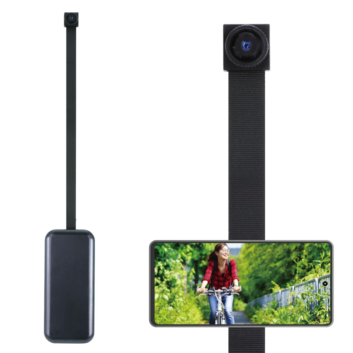 M@Q 小型カメラ WiFi スマホ連動 10時間連続 長時間録画 1296P 2.3K MP4 アプリ リアルタイムで見る 基板型 隠しカメラ 防犯カメラ 256GB対応 動体検知 大容量バッテリー