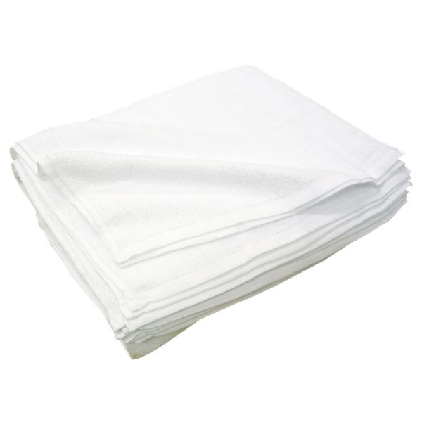 フェイスタオル/洗顔タオル (約34cm×86cm 24枚組 スレン染め 200匁) 綿100％ 白タオル (美容院 整骨院)