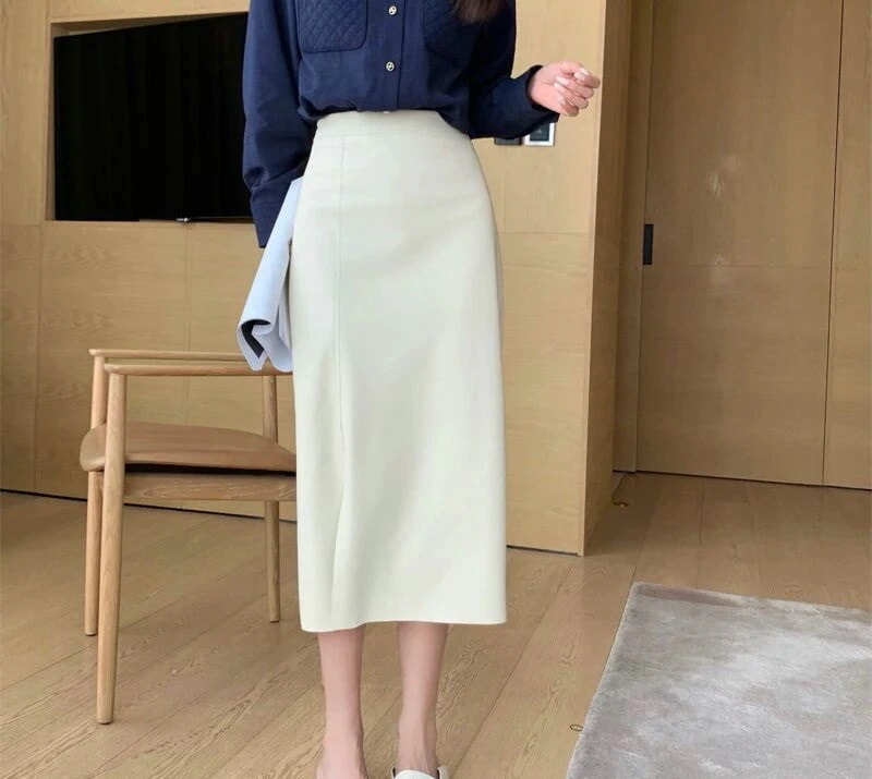 【20点セット】【急速出荷】レディースボトムススカートPUフェイクレザースカートひざ丈ミモレ丈スリットカジュアルキレカジ大人女子