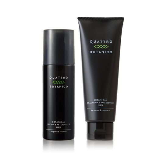クワトロボタニコ ( メンズ 化粧水 & 洗顔 ) ボタニカル ローション S & フェイスクレンザー セット 男性化粧品 皮脂 テカリ保湿