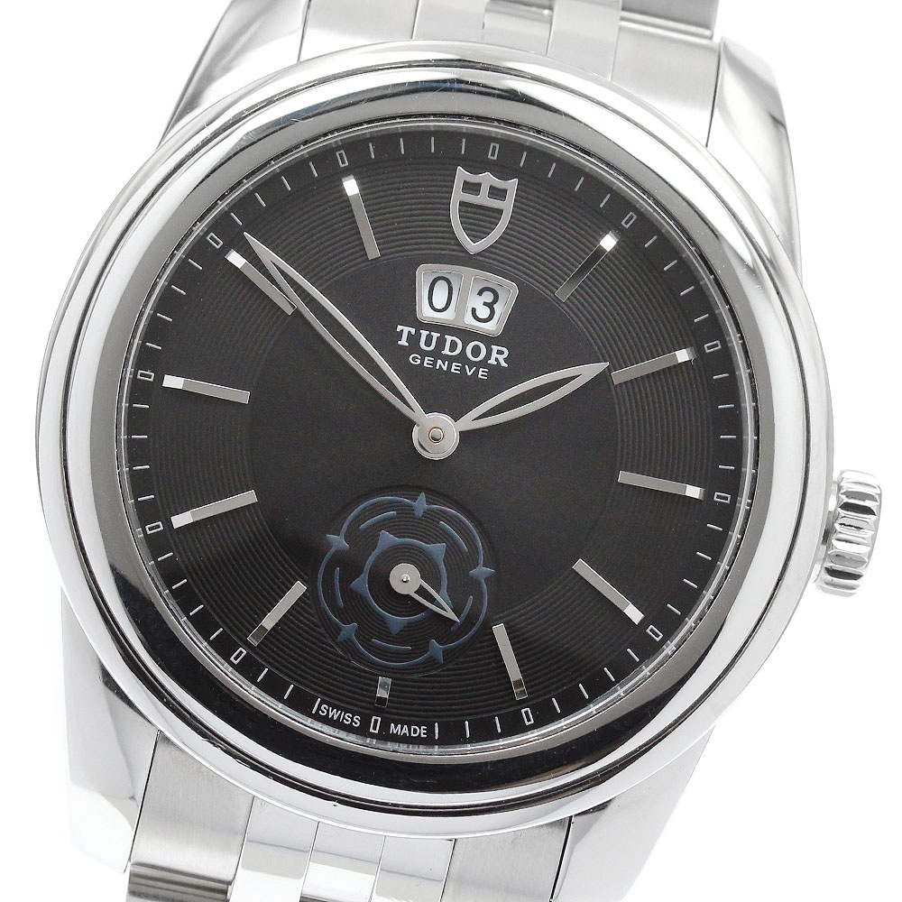 チュードル TUDOR 57000 グラマー ダブルデイト 自動巻き メンズ 良品 保証書付き_950628【中古】