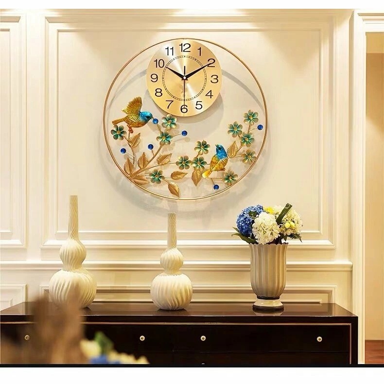 【高品質の製品】美品　中華風掛け時計　リビングルーム　簡素　クリエイティブ 壁飾り時計　静音　家庭用　飾りクォーツ時計 8,577円