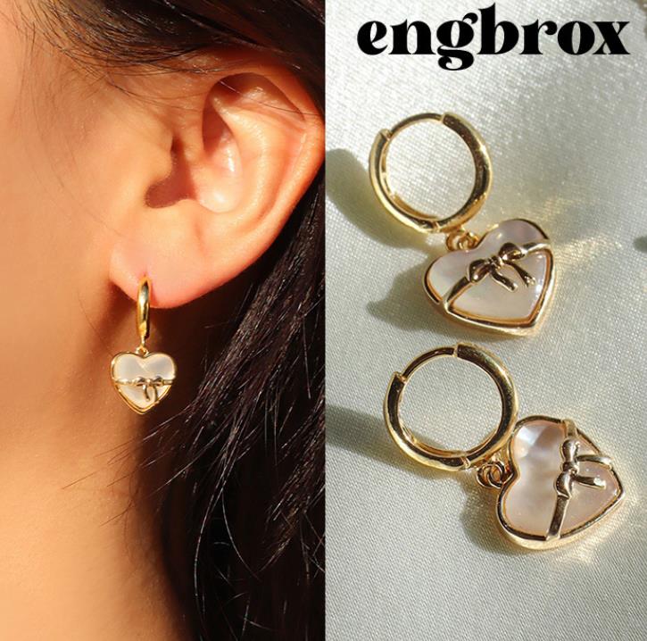 ITZY チェリョン engbrox HOLIDAY HEART EARRING