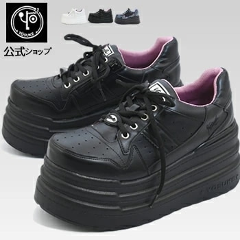 公式SHOP特典キズ補修液付 / ヨースケ 厚底スニーカー メンズ 9cm 厚底フラット