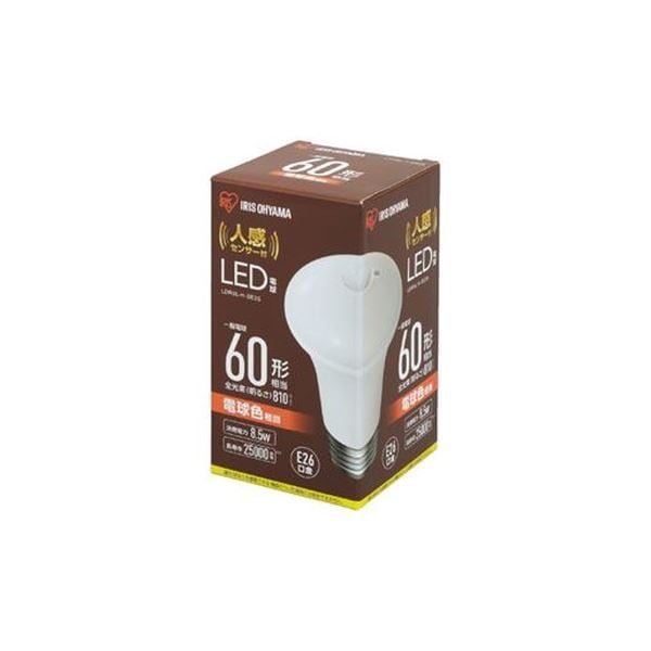 （まとめ）アイリスオーヤマ LED電球センサー付60形E26電球LDR9L-H-SE25(×3セット) 6,170円