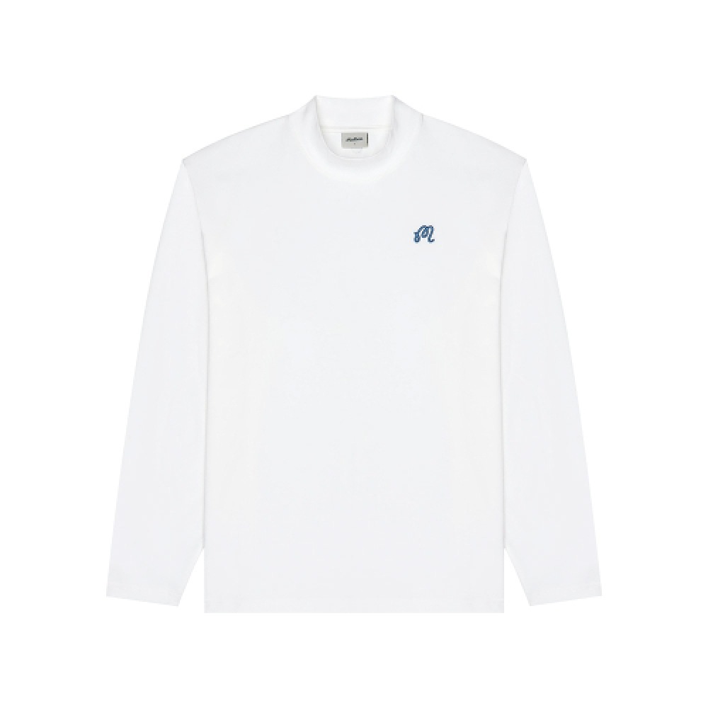 MALBON GOLF [バーズオブジョージア] アップランドモックネック Tシャツオフホワイト (MAN)