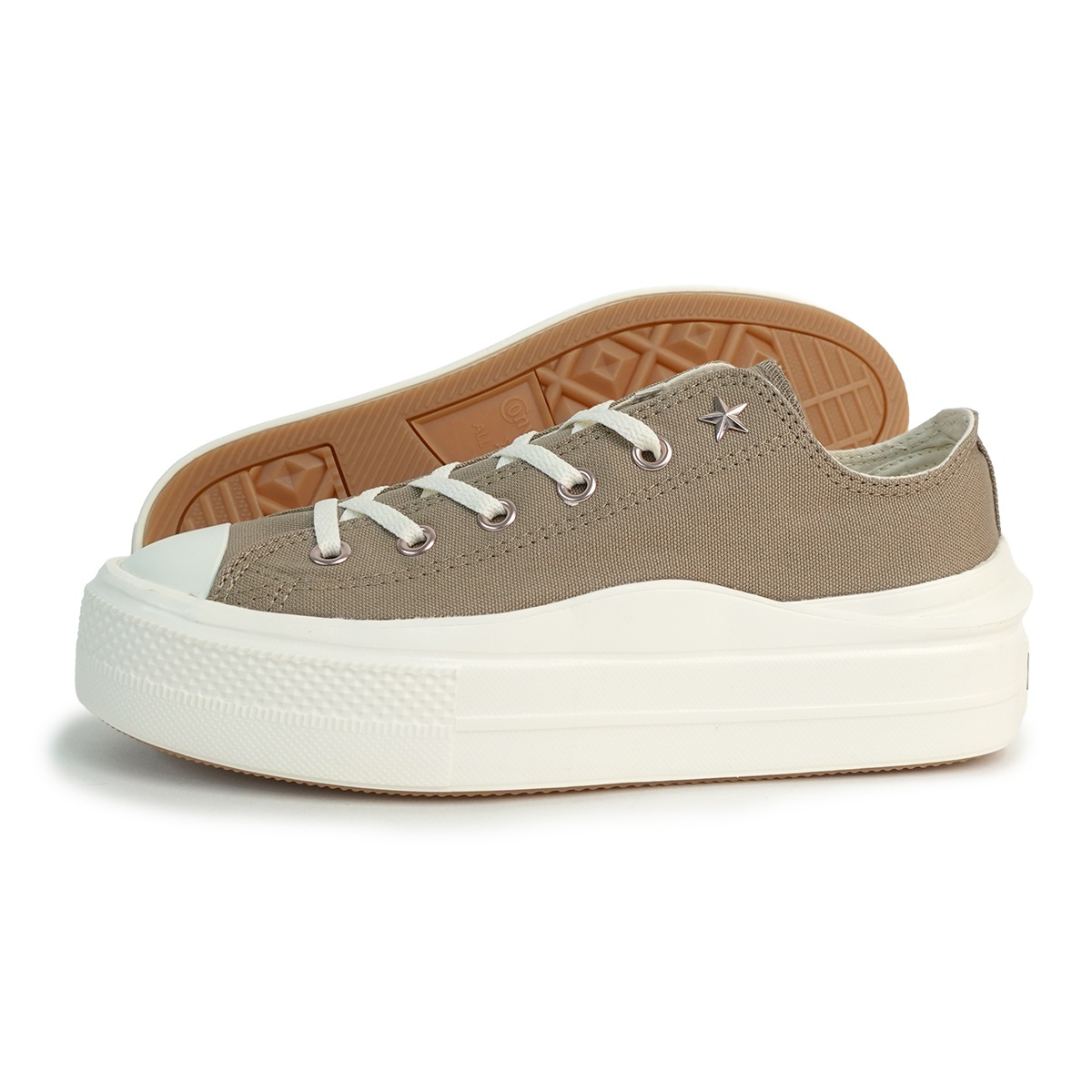 スニーカー ローカット 厚底 軽量 レディース オールスター ライト PLTS II PG OX グレージュ 7,548円