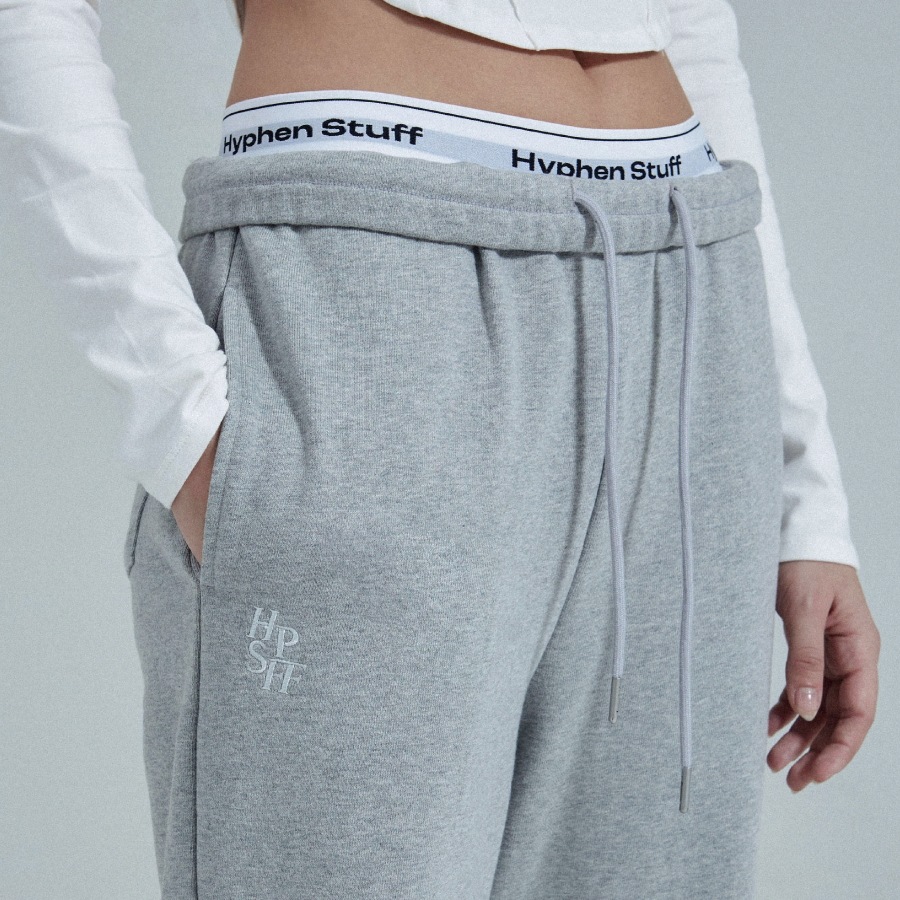 Folding Band Sweat Pants[GRAY]