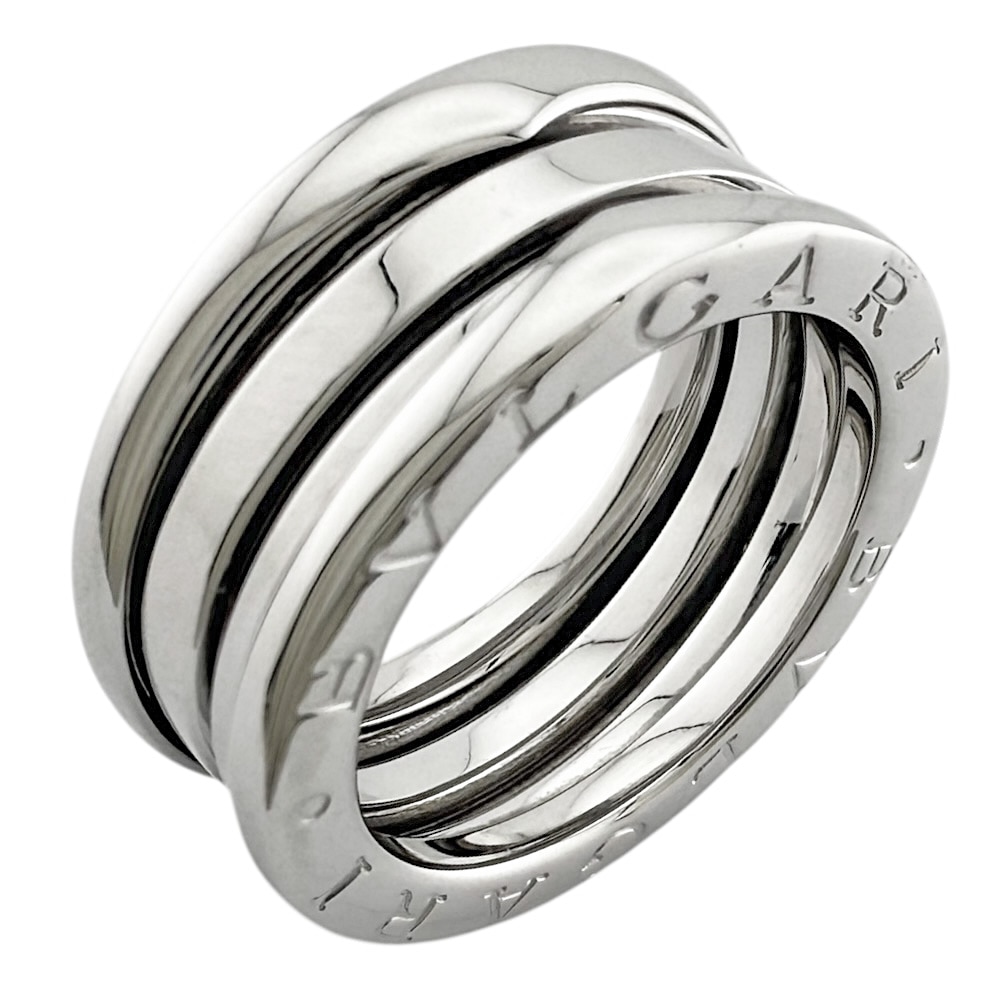 ブルガリ B-zero1. 3バンド リング 指輪 9.5号 18金 K18ホワイトゴールド BVLGARI 中古 美品