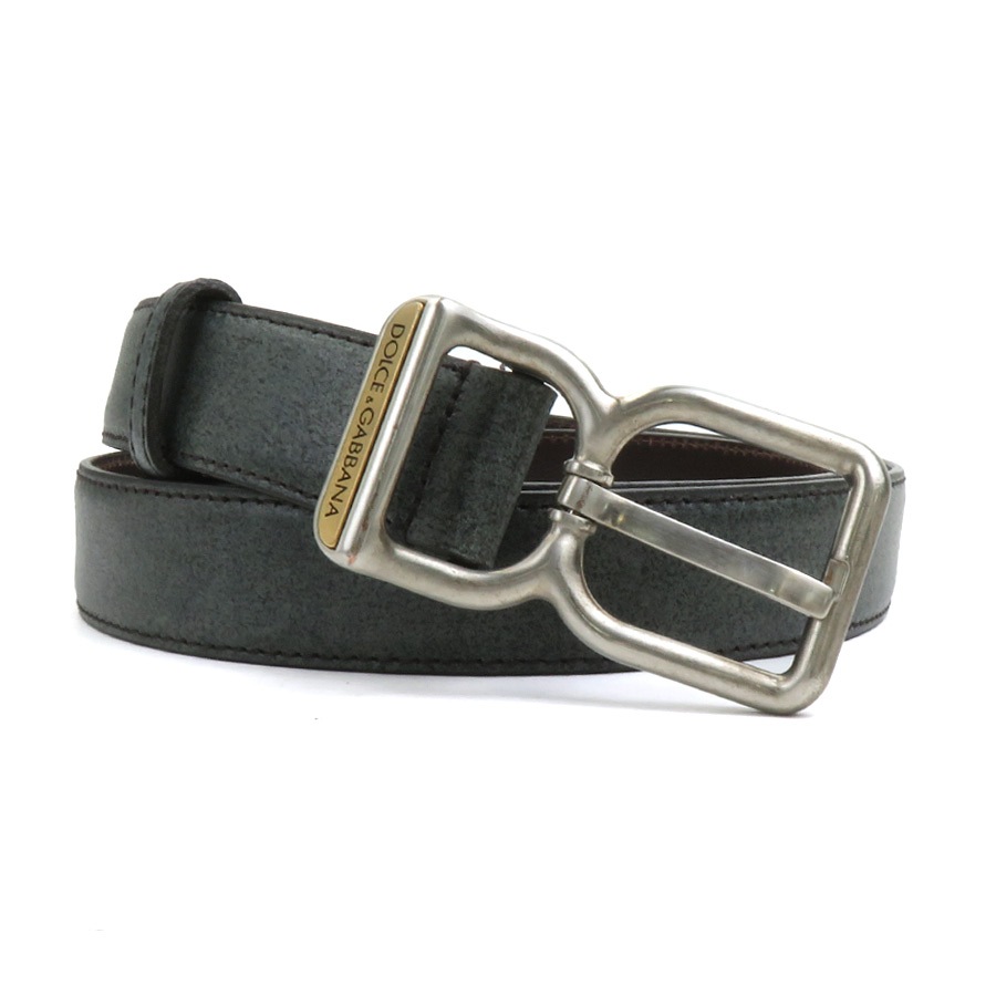 ドルチェアンドガッバーナ DOLCE&GABBANA ベルト レザー グレー メンズ 55934k
