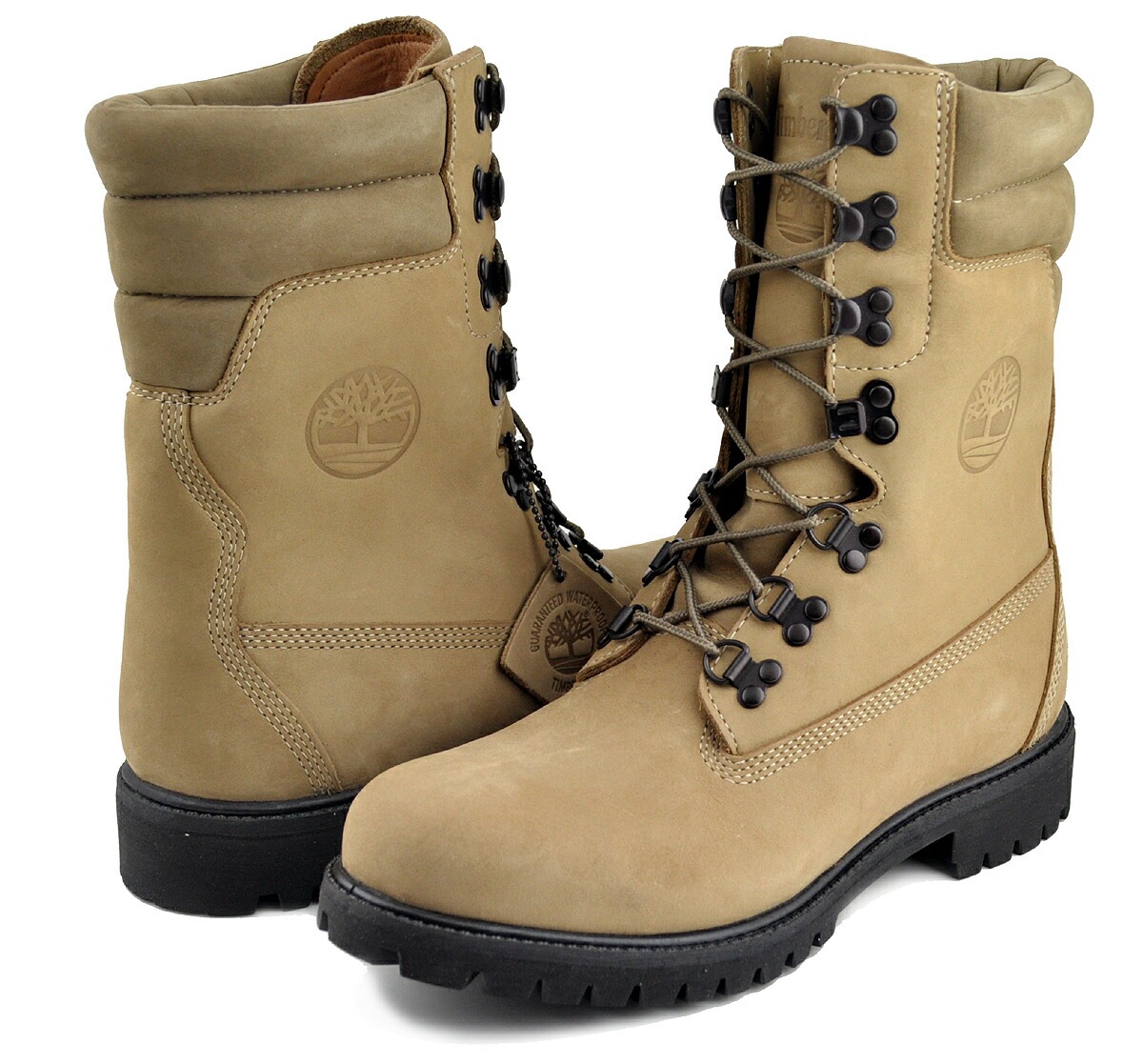 プレミアム トール レースアップ ウォータープルーフ ブーツ ミディアムベージュヌバック 防水 PrimaLoft 断熱 a2myw-en3