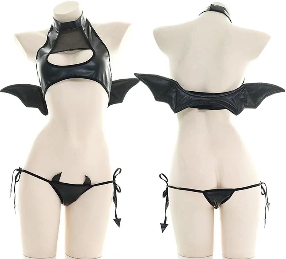 コスプレ エロ セクシー 過激 エッチ な えろい メイド服 メイド コスム 穴あき ランジェリー 下着 小悪魔 デビル ウィッチ 吸血鬼 魔女 デーモン PU革 可愛い かわいい 萌え 超セク