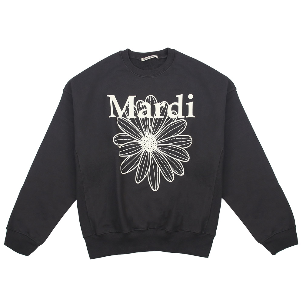 SWEATSHIRT FLOWERMARDI CHARCOAL IVORY 長袖 レディース 韓国 ファッション アパレル