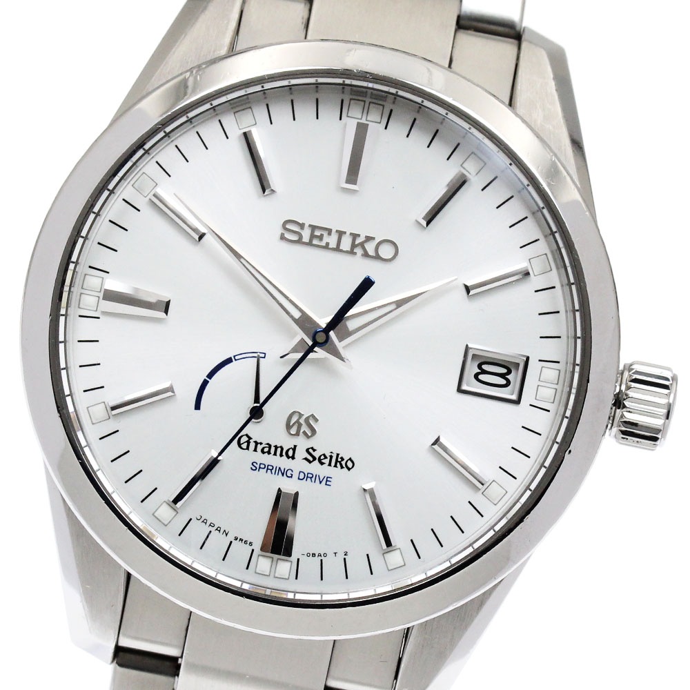 セイコー SEIKO SBGA099/9R65-0BM0 グランドセイコー パワーリザーブ デイト スプリングドライブ メンズ 箱・保証書付き_894608【中古】