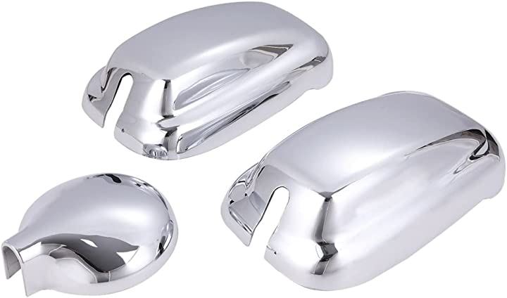 ブルーテック キャンター ミラーカバー 3点 セット メッキ 三菱 ふそう 平成22年11月 アンダ ーミラー カバー付き 汎用 社外品(ナビ フレーム ロック ブレース バー チェ)