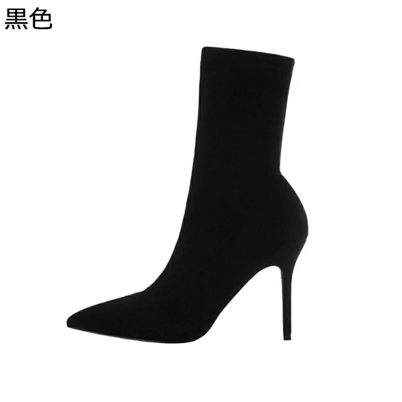 レディースショートブーツ レディース ブーティ ハイヒール9cm ポインテッドトゥ ブラック 黒 ポインテッドトゥ ピンヒール シンプル 簡約 無地 アンクルブーツ 柔らかい 細見え キレイめ 痛くな 6,294円