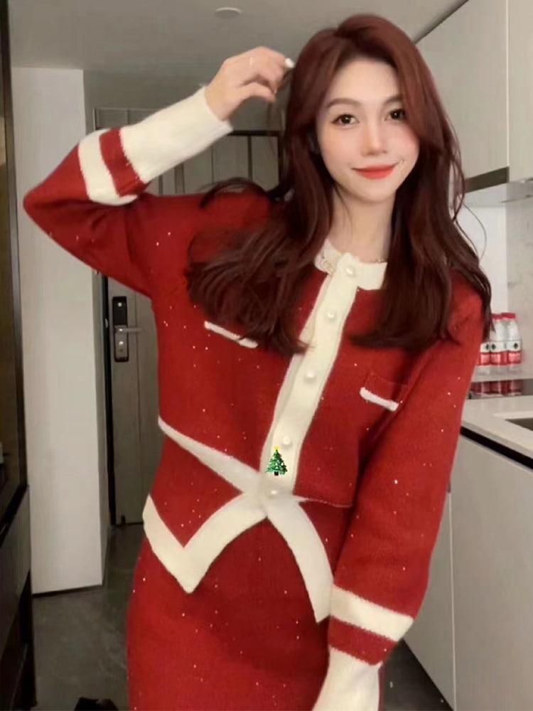 赤いドレス子供シーズン2023服旧正月セット旧正月閉じない