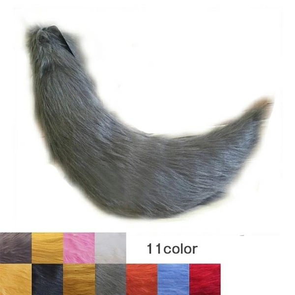 【期間特典】コスプレ 道具 狐尻尾 狼 アニマル 動物 11colors 75cm もこもこ 変装 仮装 コスチューム ハロウィン用 クリスマス用 白 黒 ダークブラウン オレンジ ピンク グレー 黄