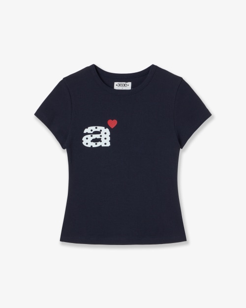 【AEAE】 DOT SMALL LETTER TEE [NAVY] 正規品