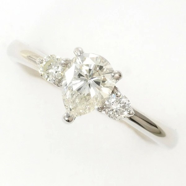 PT900 プラチナ リング 13号 ダイヤ 0.78 SI2 0.17 鑑定書 ジュエリー 中古 63,360円