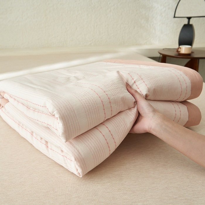 クラスaピュアコットン大豆の夏のキルトコットンジャクアードウォッシュコットンサマーキルトコアシンプルなストライプエアコンキルト