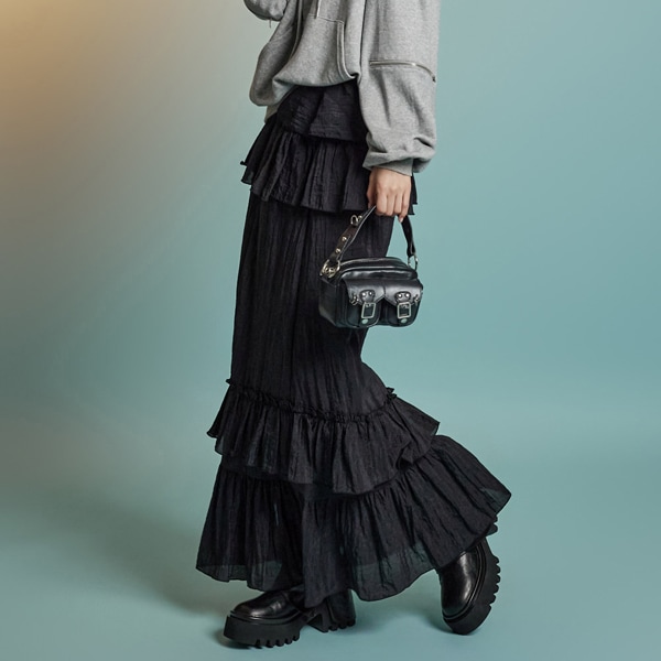 SK3019 フリル ティアード スカート
