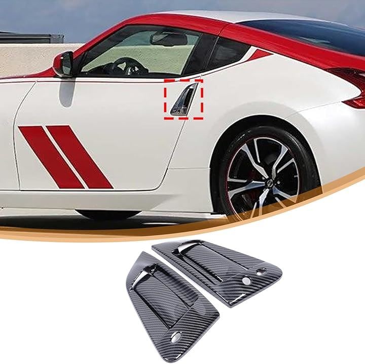 日産 フェアレディZ Z34 2008-2020に対応 ドアハンドルカバー アウタードアノブハンドル アウトサイドドアハンドルカバー ドア保護カバー 外装パーツ カスタム(カーボン調) 8,166円