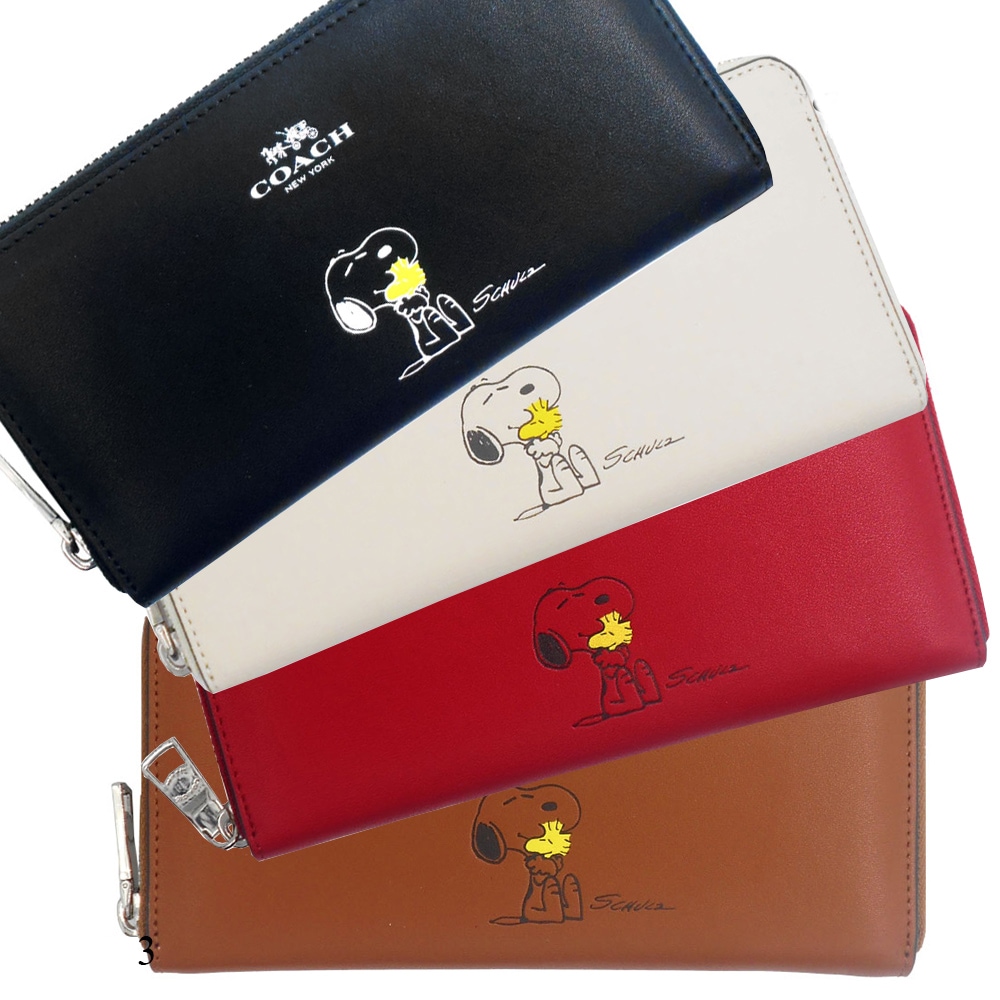 Qoo10] Coach 財布 長財布 F53773 スヌーピー : バッグ・雑貨