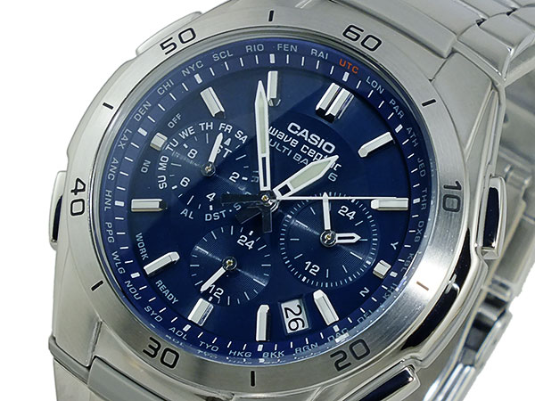 カシオ CASIO ウェーブセプター 電波 ソーラー 腕時計 WVQ-M410DE-2A2JF ネイ