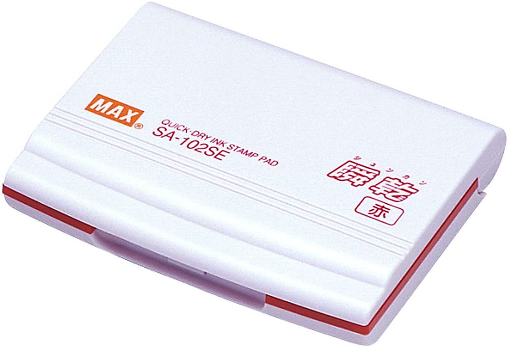 （まとめ買い）瞬乾スタンプ台 超微粒子油性顔料 小型（1号） インク赤 SA-102SEカミバコ [x5]