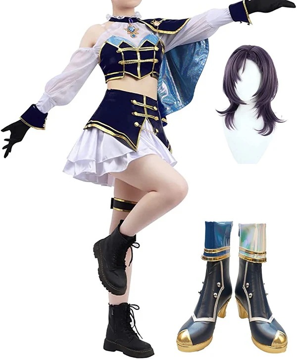 バーチャル YouTuber VTuber にじさんじ FANTASIA 4周年ライブ衣装 相羽ういは あいばういは コスプレ衣装 新衣装 コスプレ 衣装 ウィッグ 靴 ハロウィン 仮装 変装