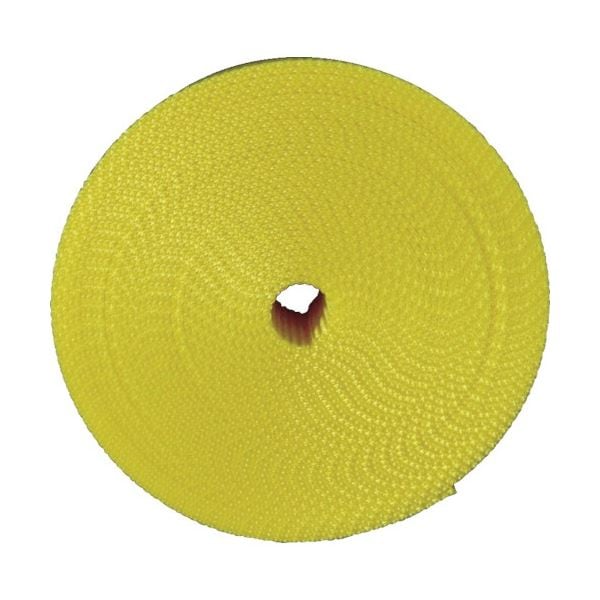 （まとめ）ナイロン平ベル 1.2tx25mmx5m 黄色 TNB255-Y 1巻 [x3セット]