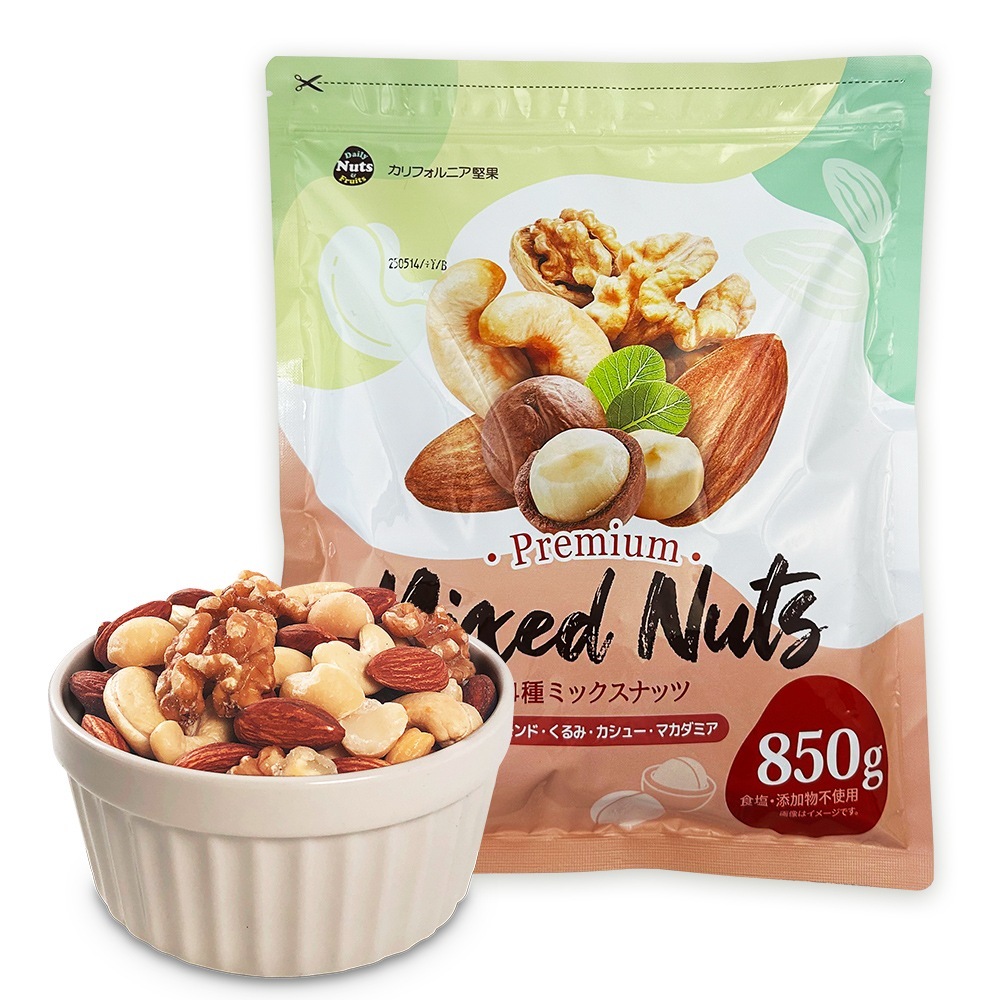 Qoo10] Daily Nuts & Fruits 4種ミックスナッツ 850g 大袋 くる