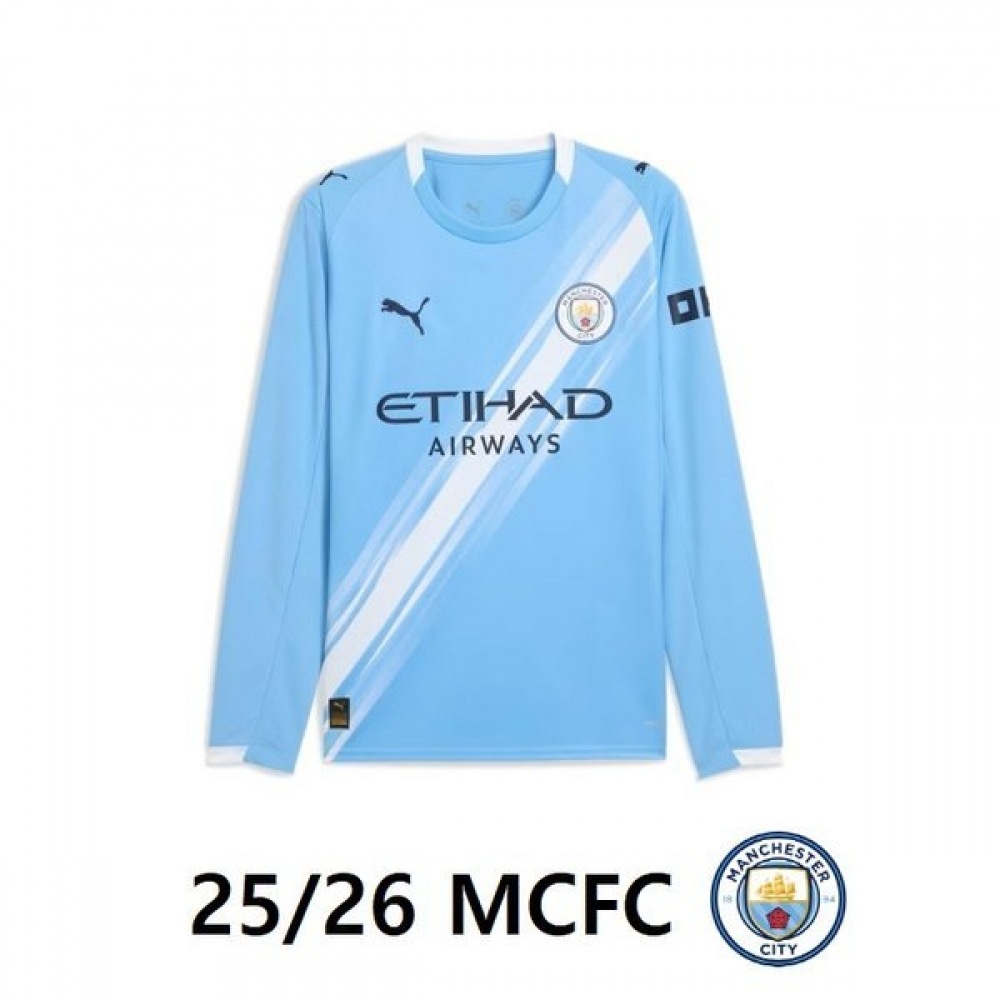 プーマ 25/26 サッカージャージーマンチェスターシティホームジャージーマンシティロングスリーブ MCFC ジャージーレプリカ 780...