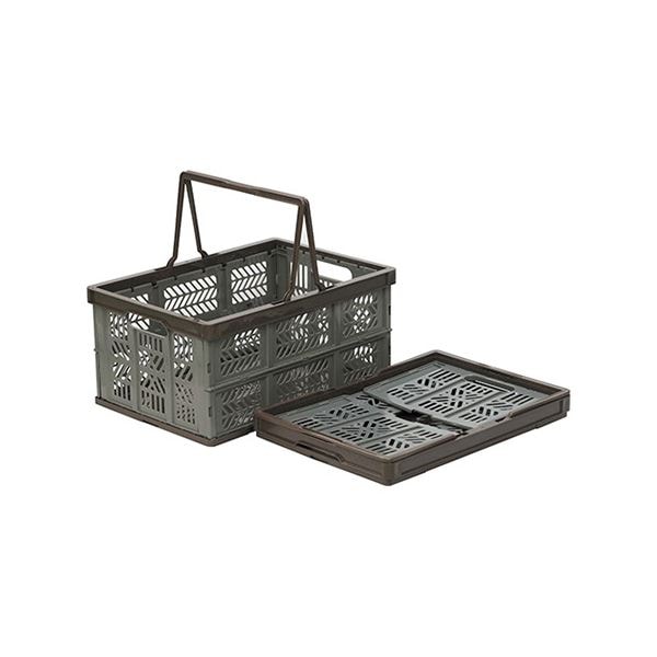 （まとめ） 三甲 バスケットオリコン 36L ブラウンxグレー[x5セット]