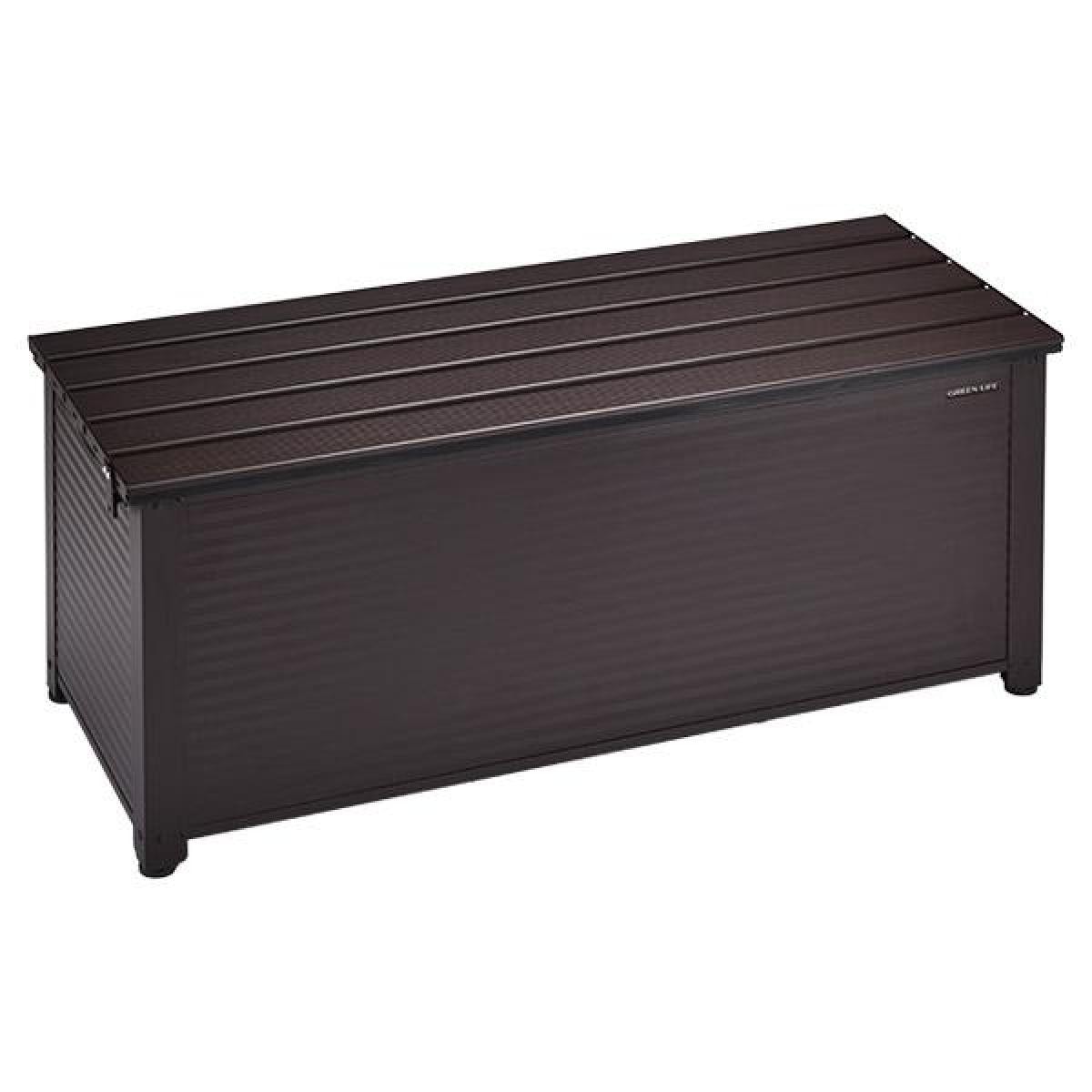 【I】【送料無料】グリーンライフ アルミベンチストッカー114 ABS-114P ブラウン 屋外 収納 収納ベンチ 物置 ベランダ台 屋外収納庫